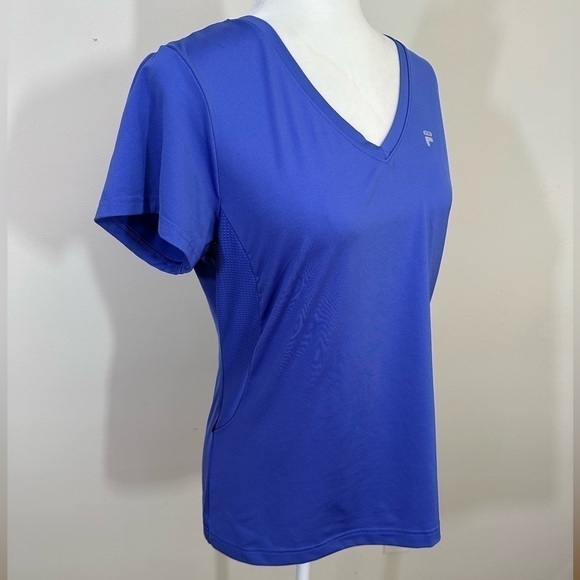 Fila sz lg athleisure top   Short sleeves   V- neck royal blue - Picture 5 of 12